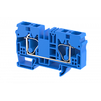 Клемма проходная пружинная 16 мм2, на 2 подключения, синяя SQ16-BLUE | код 2106010001 | Elmex
