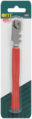 Стеклорез роликовый, 6 роликов, деревянная ручка | код 16917 | FIT фото 3