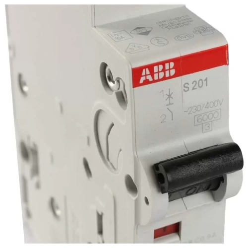 Выключатель автоматический 1P+N 4А C S201P | код S201P C4NA | ABB