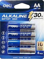 Батарея Deli E18501 AA (4шт) блистер | код 1476015 | DELI