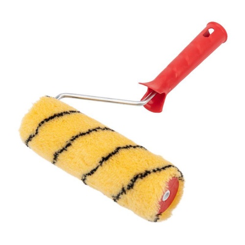 Валик полиакрил желт. с черн. полосой ворс 11мм шир. ролика 180мм бюгель 6мм d42мм | код. 89-0021 | Rexant Валик полиакрил желт. с черн. полосой ворс 11мм шир. ролика 180мм бюгель 6мм d42мм | код. 89-0021 | Rexant