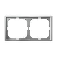 Рамка 2-м ArtGallery универс. алюм. | код GAL000302 | Systeme Electric