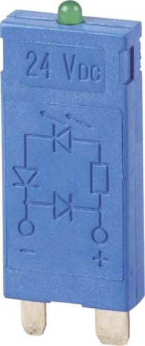 Модуль индикации и защиты, зеленый LED + диод (+ A2), 28...60В DC | код 9901906079 | FINDER