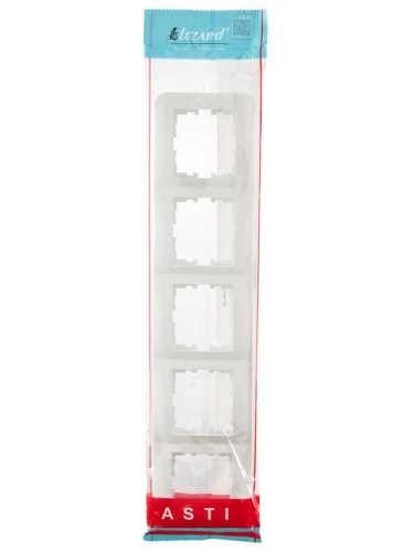 Рамка 5-м ASTI горизонт. бел. LEZARD 7081-0200-150 фото 4 Рамка 5-м ASTI горизонт. бел. LEZARD 7081-0200-150 фото 4