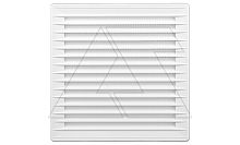 Решетка вентиляционная с сеткой квадратная 170х170мм с круглым выводом O150мм, пластик, белый | код 02-244 | airRoxy