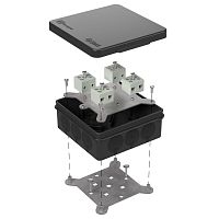 Коробка огнестойкая для о/п двухкомпонентная 60-0303-9005-FR6.0-8 Е15-Е120 RAL9005 100х100х40 (16 шт/кор) Промрукав | код 60-0303-9005-FR6.0-8 | ПРОМРУКАВ