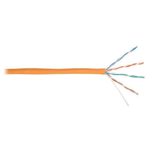 Кабель U/UTP 4 пары кат.5e (класс D) тест по ISO/IEC 100МГц (уп.305м) | код NKL 2100C-OR | NIKOLAN Кабель U/UTP 4 пары кат.5e (класс D) тест по ISO/IEC 100МГц (уп.305м) | код NKL 2100C-OR | NIKOLAN