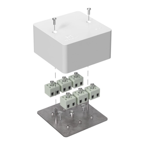 Коробка огнестойкая для кабель-канала 40-0460-FR2.5-12 Е15-Е60 (латунь) RAL9003 85х85х45 (44 шт/кор) Промрукав | код 40-0460-FR2.5-12-Е60 | ПРОМРУКАВ