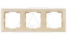 Daria - Рамка 3 поста, к механизмам серии 21, горизонтальный монтаж, сл.кость | код 2120-800-1302 | Mutlusan