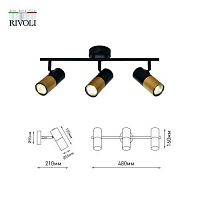 Светильник настенно-потолочный спот поворотный 3хGU10 15Вт 7073-703 Belladonna Rivoli | код Б0057932 | Rivoli