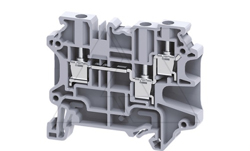 Клемма проходная CY4/3 /6x58,8mm, винтовая, 3 присоед., 4(max 6)mm2, 32A, 500V, серая | код CY4/3 | Connectwell Клемма проходная CY4/3 /6x58,8mm, винтовая, 3 присоед., 4(max 6)mm2, 32A, 500V, серая | код CY4/3 | Connectwell