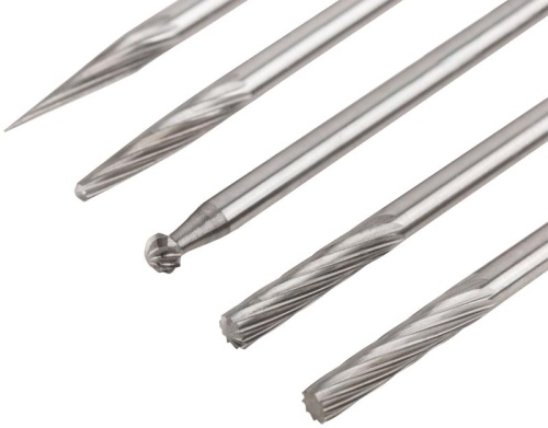 Набор шарошек карбидные Профи штифт 3мм (мини) 5шт FIT 36601 фото 7