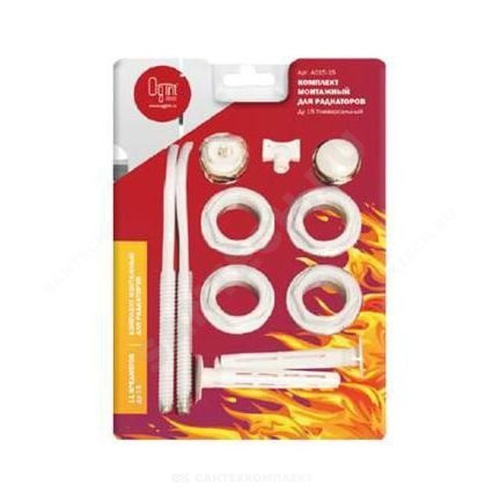 Комплект монтажный 3/4' для алюминиевых и биметаллических радиаторов 11 предметов (в блистере) | код 117-6590 | Ogint Комплект монтажный 3/4' для алюминиевых и биметаллических радиаторов 11 предметов (в блистере) | код 117-6590 | Ogint