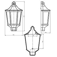 Светильник садово-парковый НБУ 60Вт 06-60-003 Ника черный прозрачный | код Б0061159 | ЭРА