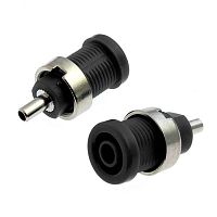 Гнездо RUICHI Z014 4 мм panel jack чёрный, на панель под пайку | код 106936 | Ruichi