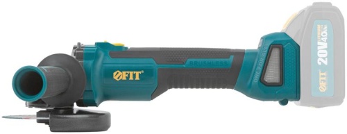 Шлифмашина угловая аккумуляторная 20 В, 3500/8500 об/мин, КлК 125 мм, 1,7 кг, 2 частоты вращения, бесщеточный, коробка | код 79914 | FIT фото 5