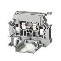 Клемма для предохранителя , винтовой зажим, 2 точки подключения, 4 кв.мм, серая | код TUR-4-HESI | DKC