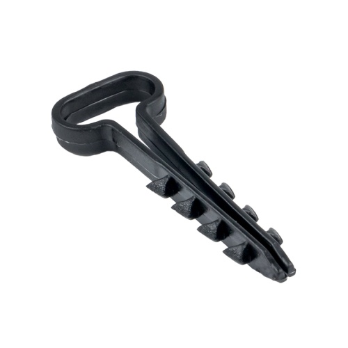 Дюбель-хомут (6х14 мм) для плоского кабеля черный (100 шт,) PROxima | код plc-cd1-6x14b | EKF