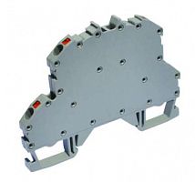 OPK 4-2C Клеммник 2-х ярусный пружинный быстрозажимной (Push in), 4 мм.кв. (синий) | код 1795 | ONKA