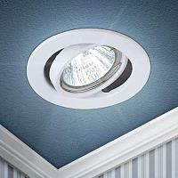 Светильник ST2A WH 50Вт MR16 12В точечный поворот. штампован. бел. ЭРА C0043805