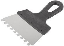 Шпатель фасадный зубчатый 150мм/зуб 8мм нерж. КУРС 06602