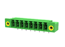 MC-PA3.5H21-F Разъём штекерный MC, угл. конт.,шаг 3.5мм,21 конт., фланц.,зел., шт | код MC-PA3.5H21-F | SUPU