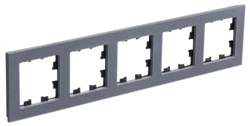 ATLASDESIGN NATURE 5-постовая РАМКА, МРАМОР АЙС ГРЕЙ | код ATN343205 | Systeme Electric