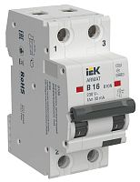 Выключатель автоматический дифференциального тока 2п B 16А 30мА тип A АВДТ B10N электромеханич. ARMAT IEK AR-B10N-2-B016A030