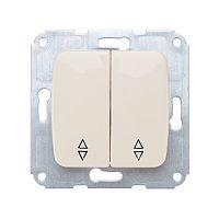 DEA Выключатель (переключатель) 2кл прох. с/у 10А мех. бежевый KRANZ | код KR-78-0237 | KRANZ