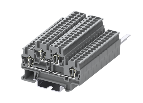 TCD2.5-2-BU-PV Клемма TC 2-уровневая штекерная с уравнителем потенциалов пружин., 2.5мм2, син., шт | код TCD2.5-2-BU-PV | SUPU