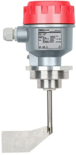 Механический ротационный датчик предельного уровня сыпучих материалов в алюм. корпусе, -40 +80 С, Рmax=0.8 bar, 220 VAC, IP65, лопасть складная двусторонняя 28х200 мм, нерж. сталь, скорость вращения 1 об/мин, соединение- резьба 1 1/2 с переходом на 2 1/2
