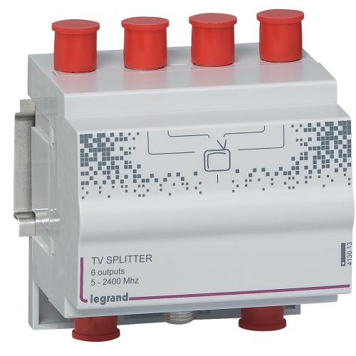ТВ-сплиттер - 6 выходов - 5-2400 МГц - мультимедийная сеть Home Networks Classic | код 413013 | Legrand ТВ-сплиттер - 6 выходов - 5-2400 МГц - мультимедийная сеть Home Networks Classic | код 413013 | Legrand
