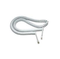 Шнур телеф. витой 4м (джек-джек) бел. | Код. 18-2041 | Rexant