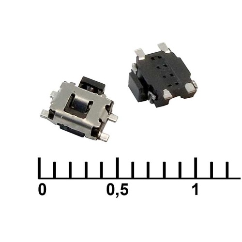 Тактовая кнопка RUICHI IT-1189UE, 4.6х3х1.4 мм, OFF-(ON), 50 мА, 12 В, 50 мОм | код 83328 | Ruichi