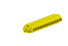 240335 Клемма TB проходная 2-2 с бок. подключ. с крепеж.фланцами, сеч.1.5мм2, желт., шт | код 240335 | SUPU