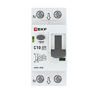 Устройство защиты от дугового пробоя с автоматическим выключателем (УЗДП) 1P+N C 10А 6кА PROxima EKF afdd-2-10C-pro