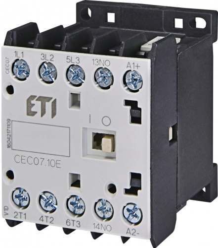 Контактор миниатюрный CEC 07.10 24V DC (7A, 3kW, AC3) | код 004641100 | ETI