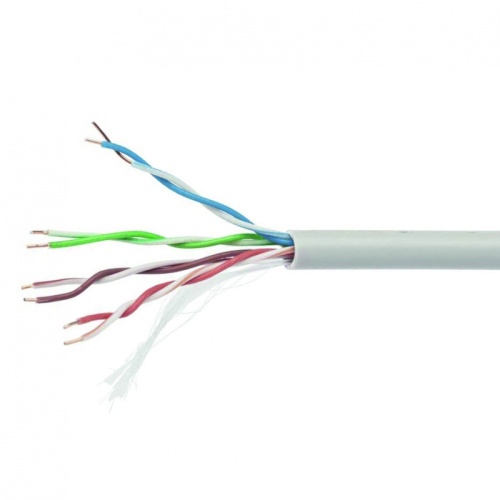 Кабель Cablexpert, UTP5e, 4 пары, 0.40 мм, CCA, однож., 100 м, серый | код UPC-5040E-SOL/100 | Cablexpert
