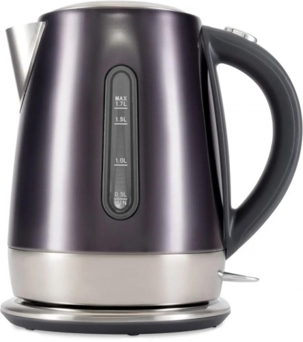 Чайник электрический Hyundai HYK-S7777 1.7л. 2200Вт графит/серебристый корпус: металл | код 1983497 | HYUNDAI