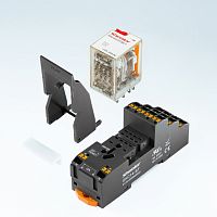 Реле, 4CO, 6A, 12VDC, тест-кнопка+LED | код RKF4CO048LT | Shenler