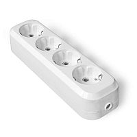 Розетка-колодка для удлинителя IONICH 4 гнезда с/з | код 1522 | Universal