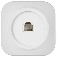 GLORY Розетка для открытой установки компьютерная RJ45 кат.5E РК10-ХБм белый матовый IEK | код EKH10-K01M | IEK