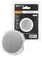 Выключатель 2-кл. 16А 250В платина, Байкал TDM | код SQ1819-0333 | TDM