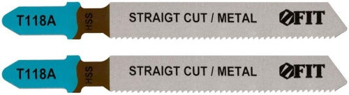Набор полотен по металлу HSS фрезерованные волнистые зубья 76/51/12мм T118A (уп.2шт) FIT 40964 фото 2