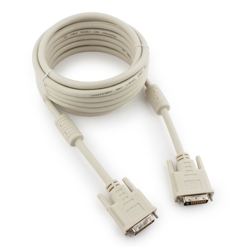 Кабель DVI-D dual link Cablexpert CC-DVI2-15, 25M/25M, 4.5м, экран, феррит.кольца, пакет | код CC-DVI2-15 | Cablexpert