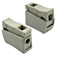 Клемма для светильников зажимная соединительная безвинтовая RUICHI 224-111, 16 А, 400 В, серая, аналог WAGO | код 81239 | Ruichi