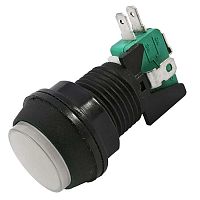 Кнопка GMSI круглая RUICHI 7B-C с LED подсветкой 12 В, 5 А, 30 мОм, 250 В, no-nc+nc-no, белая | код 79600 | Ruichi