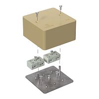 Коробка огнестойкая разветвительная для кабель-канала 40-0460-FR6.0-4-4-Р Е15-Е60 RAL1001 85х85х45 (44 шт/кор) Промрукав | код 40-0460-1001-FR6.0-4-4-Р | ПРОМРУКАВ