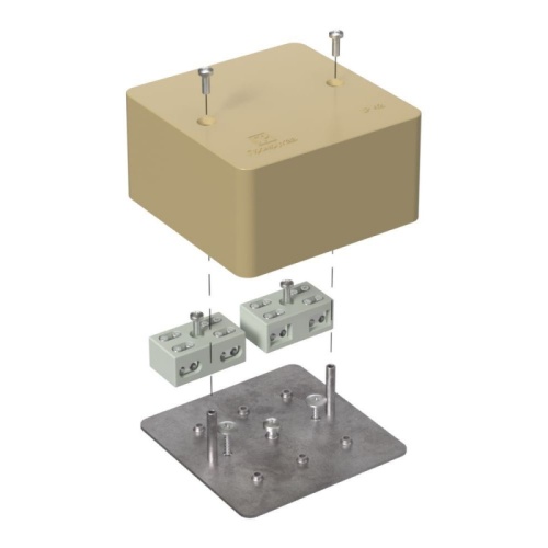 Коробка огнестойкая разветвительная для кабель-канала 40-0460-FR6.0-4-4-Р Е15-Е60 RAL1001 85х85х45 (44 шт/кор) Промрукав | код 40-0460-1001-FR6.0-4-4-Р | ПРОМРУКАВ