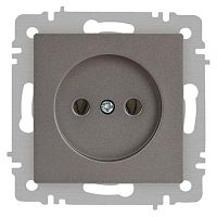 Розетка 1-м СП Accent 6-201-09 16А IP20 250В 2P титан Intro Б0063673